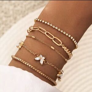 Elegant Gold Bracelet Set